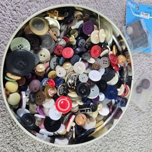 Assorted Colorful Buttons Collection